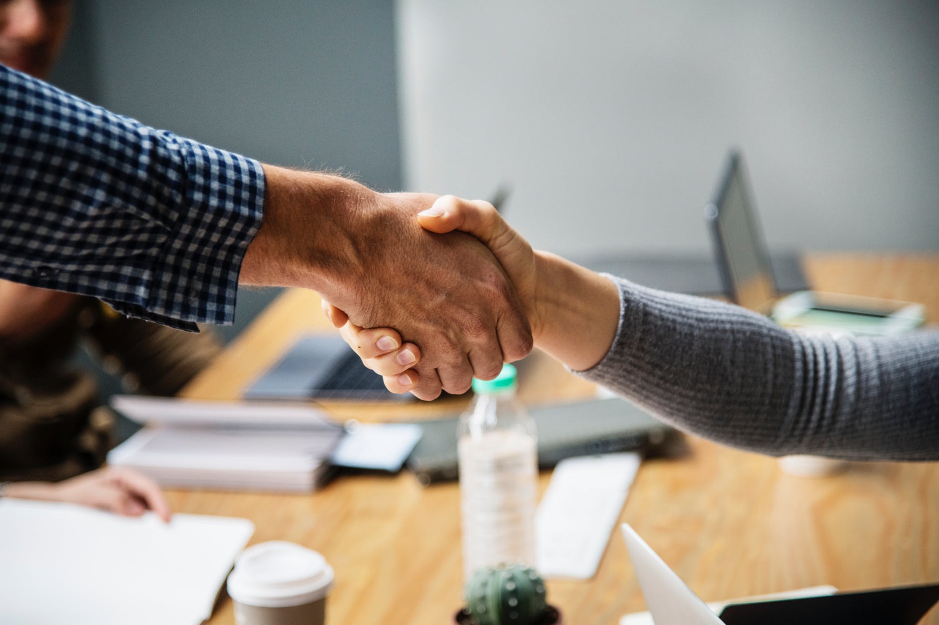 Businesspeople shaking hands